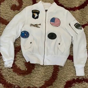 Army patches bomber jacket